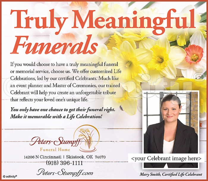 Truly meaningful funerals. adfinity